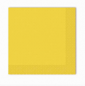 Салфетки Gratias однослойные 24*24 см, сложение 1/4, жёлтый, 400 шт