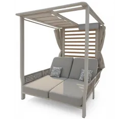 Шатер с лежаками Borromeo, бежевый, светло-серый