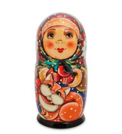 Народные промыслы МР-24/ 60-C Матрешка 5м «Анастасия с котом»