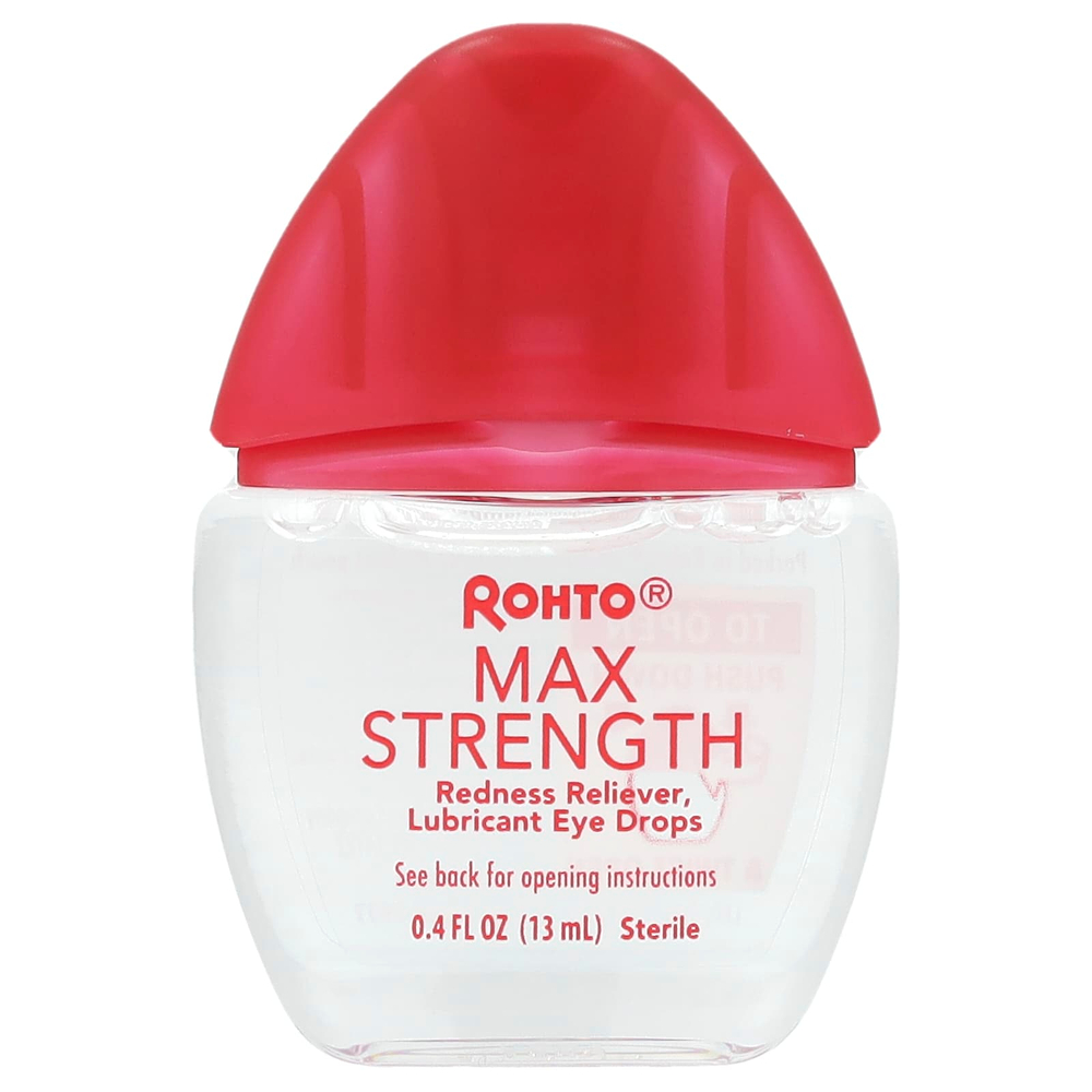 Rohto, Охлаждающие капли для глаз, максимальная сила действия, 13 мл (0,4 жидк. Унции)
