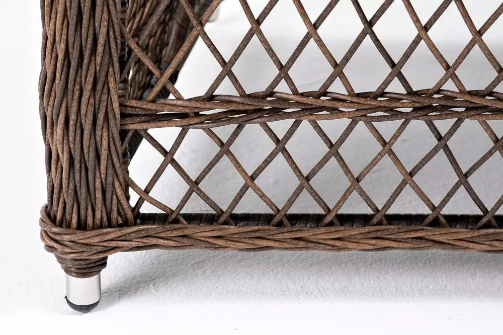 "Гранд Латте" диван трехместный из искусственного ротанга, цвет коричневый