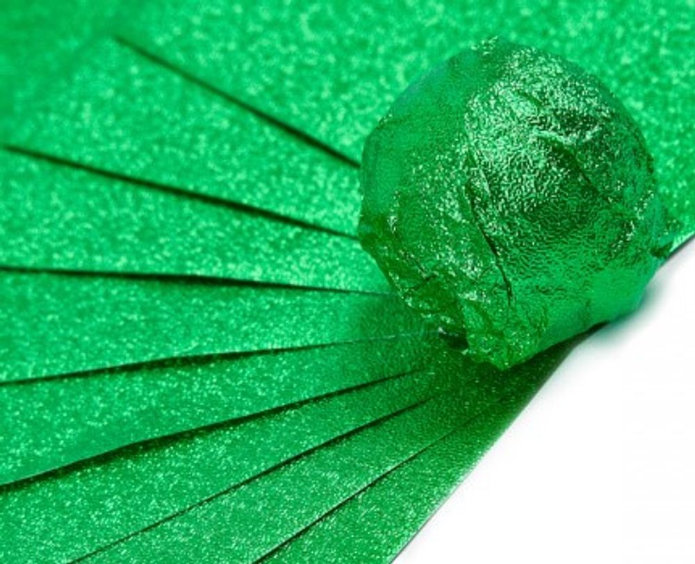 Фольга для конфет 100шт, 10*10см (зеленая фактурная )
