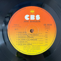 Винтажная виниловая пластинка LP Joe Dassin Джо Дассен (Франция 1974)