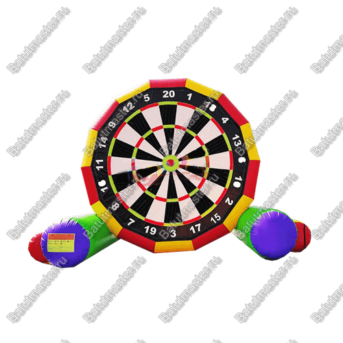 Надувной дартс «Многоцвет» на подкачке, диаметр 6 м, размер 6×2,5×5 м