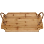 Доска бамбуковая для подачи и сервировки «SHEF» с ручками 33*23см