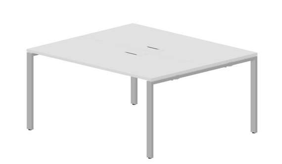 Составной стол Strike на 2 рабочих места 1580х1366х750мм (2 металлических аутлета)