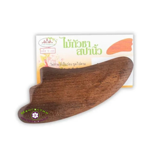 Скребок гуаша для лица Лапка (Бук)