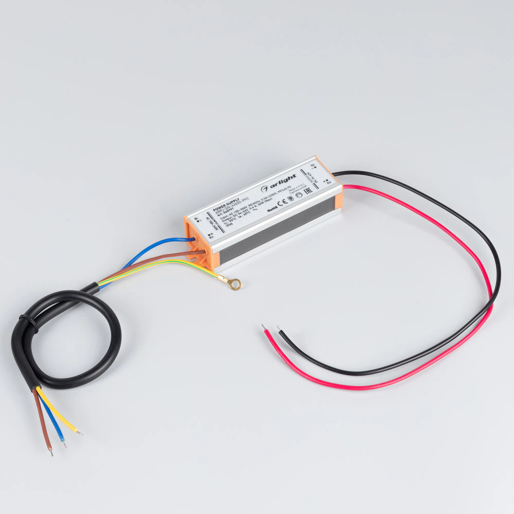 Блок питания ARPJ-SN-63600-PFC (36W, 34-63V, 600mA) (Arlight, IP65 Металл, 3 года) 040797