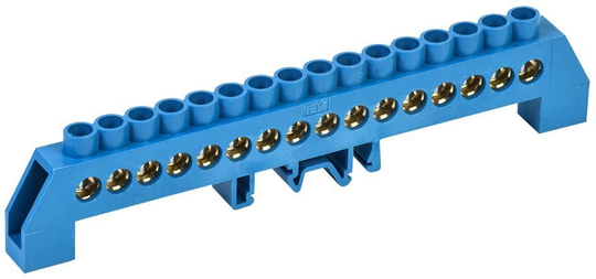 Шина N "ноль" в комбинированном DIN-изоляторе типа "Стойка" ШНИ-8х12-16-КС-С IEK