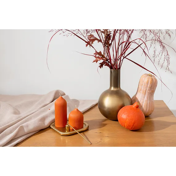 Свеча декоративная оранжевого цвета Edge 10,5 см