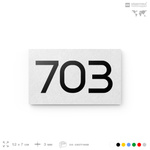 Номер на дверь 703, табличка на дверь для офиса, квартиры, кабинета, аудитории, склада, белая 120х70 мм, Айдентика Технолоджи