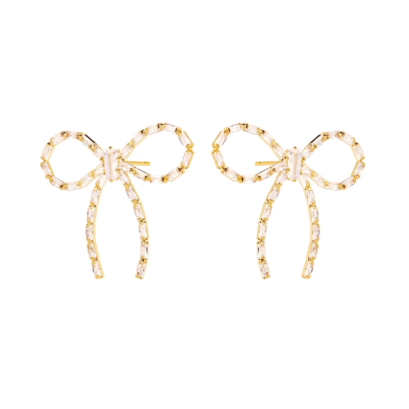 Серьги Ослепительные Бантики – Золото
