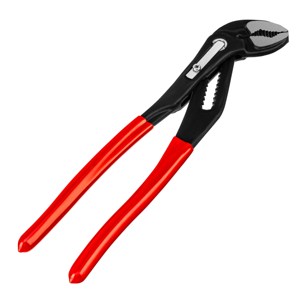 Клещи переставные 250 мм, кнопочный механизм, хром-ванадий, обливные рукоятки Matrix