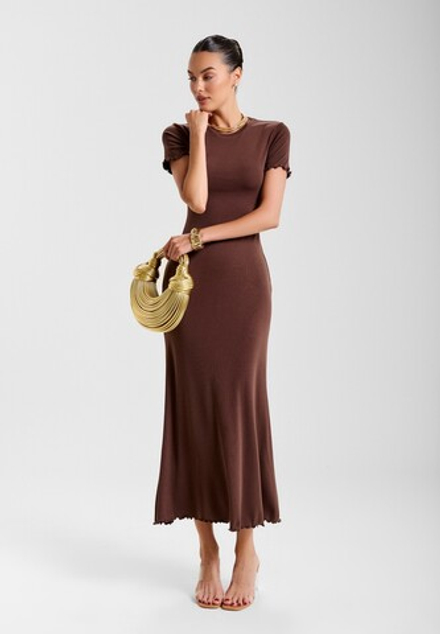 Платье-футболка длинное из вискозы