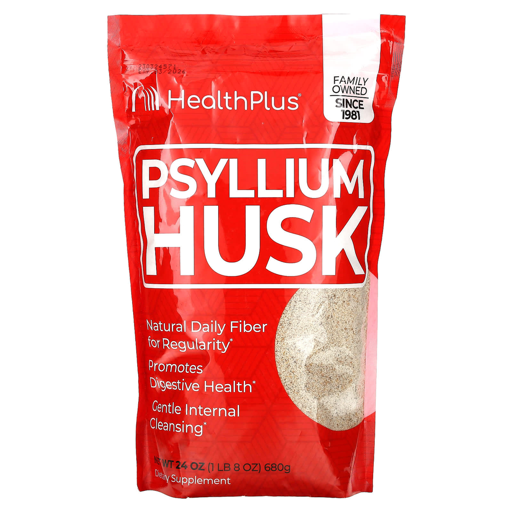 Health Plus, 100 % чистая шелуха семян подорожника, 680 г (1,5 фунта)
