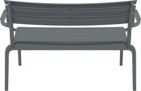 Диван пластиковый двухместный Paris Lounge темно-серый