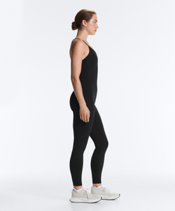 Oysho Длинный комбинезон Comfortlux с узлами, черный