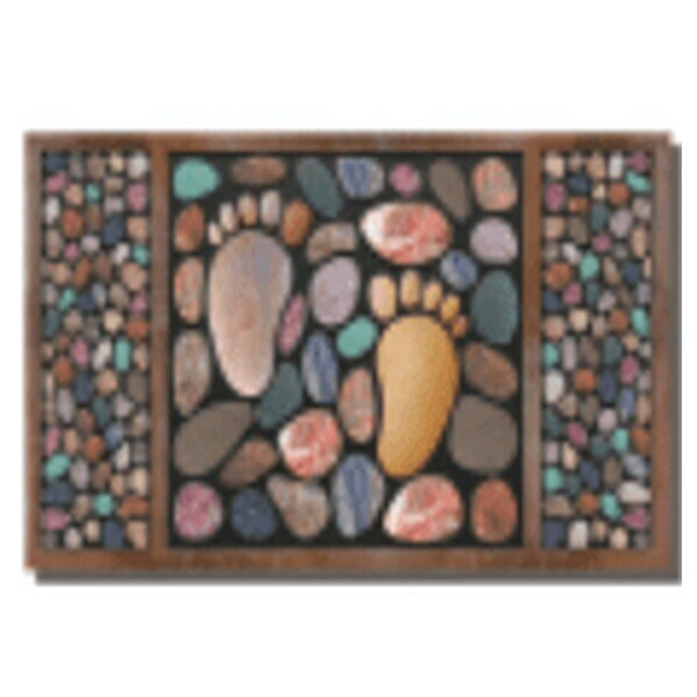 Коврик придверный влаговпитывающий с рисунком 45х75 подложка-резина, арт. 8877-01