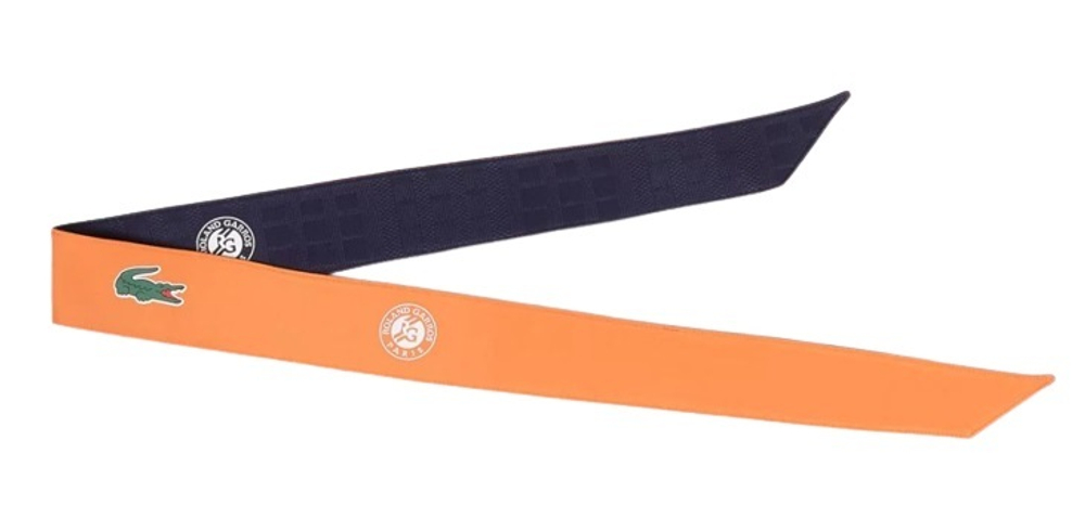 Теннисная бандана Lacoste SPORT Roland Garros Edition Reversible Bandana - orange/navy blue/white