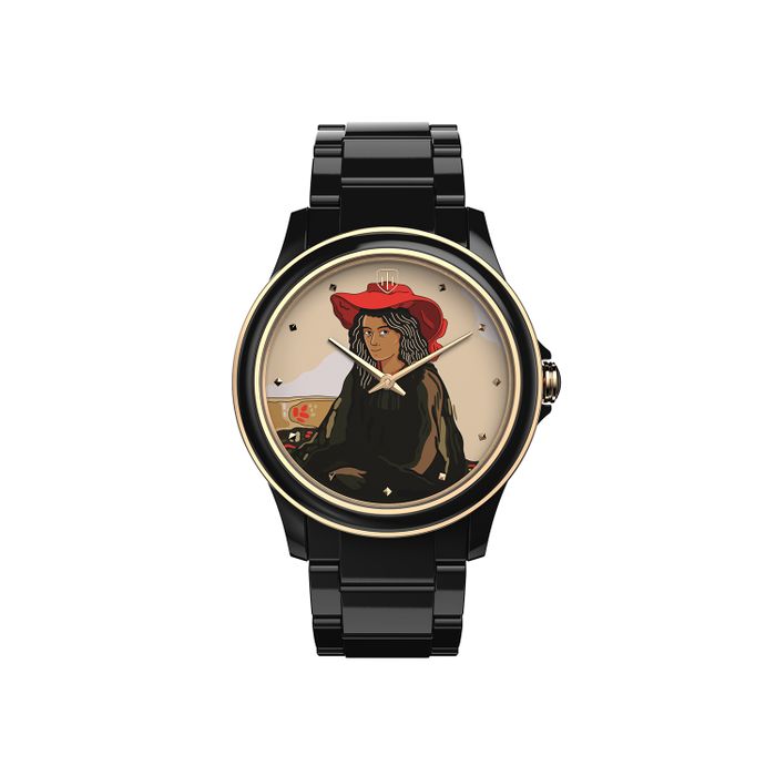 OIL ON CANVAS GIRL IN RED