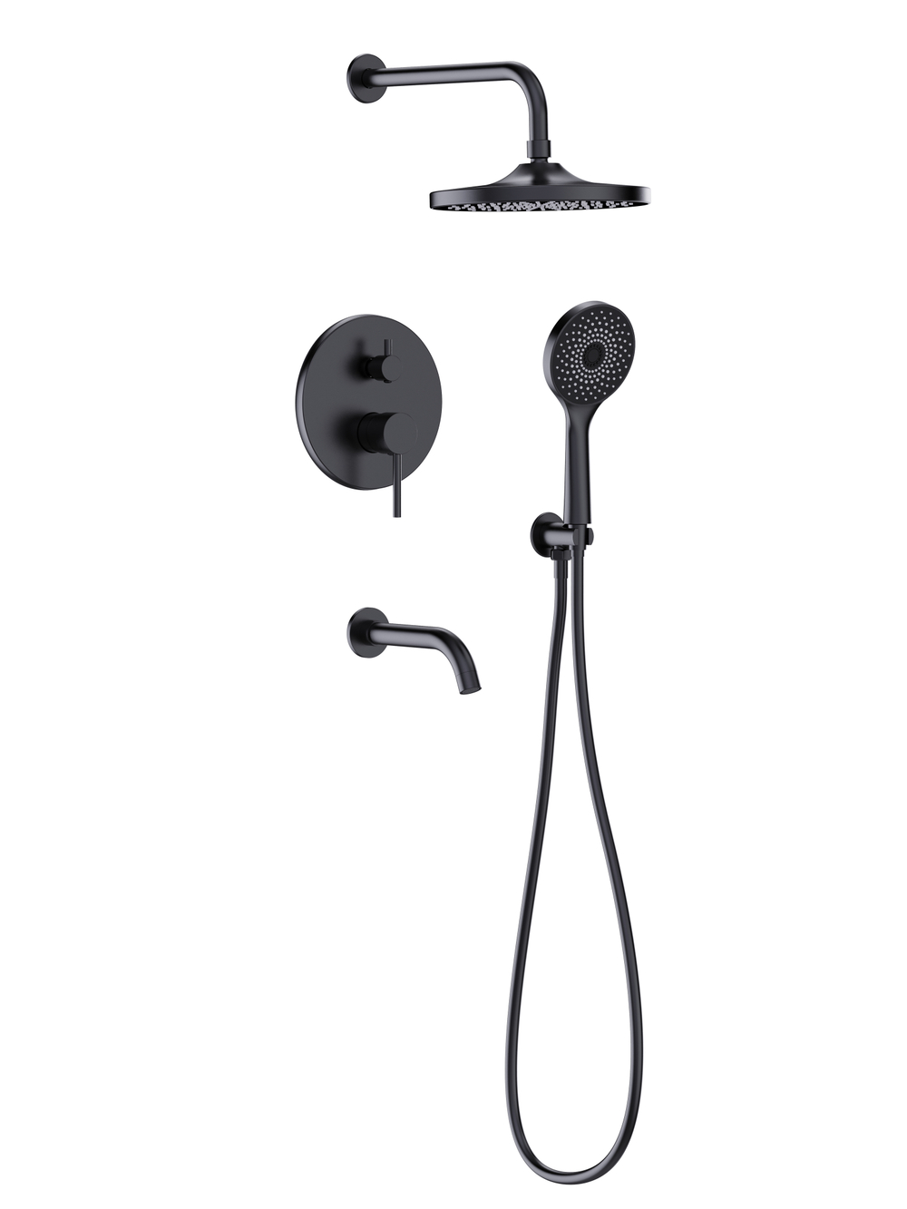 Душевой комплект STWORKI Эстерсунд S31240BK С ВНУТРЕННЕЙ ЧАСТЬЮ, матовый черный