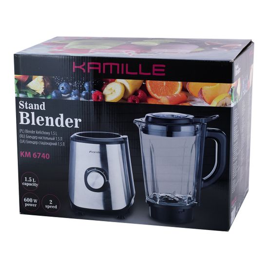 Блендер стационарный 1,5 л. Kamille KM 6740 со стеклянной чашей
