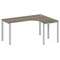 Metal System Стол криволинейный правый на П-образном м/к БП.СА-4 (R) Вяз Благородный/Металл Серый 16