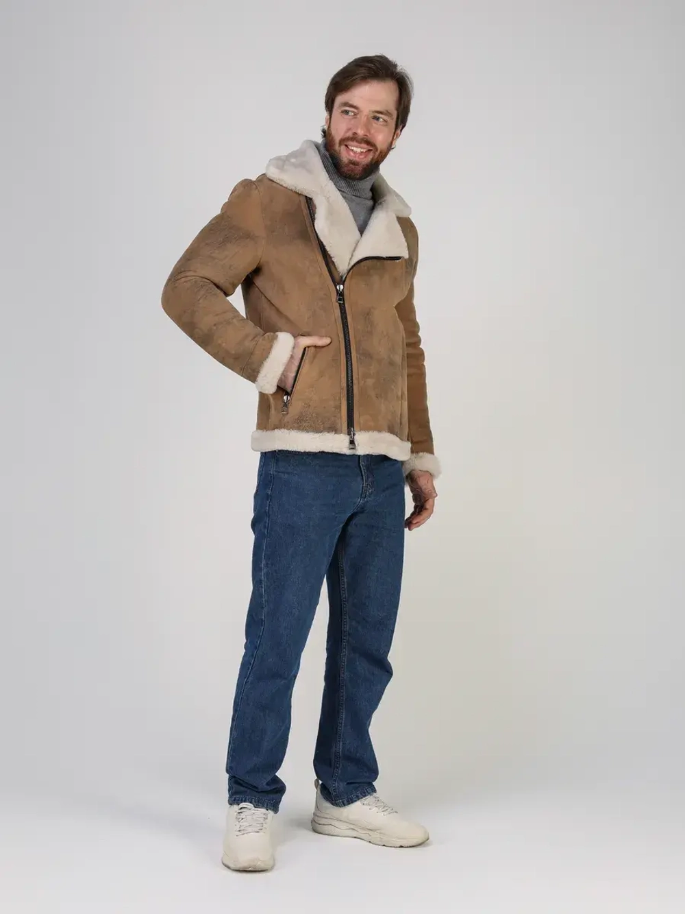 Дубленка зимняя натуральная куртка косуха