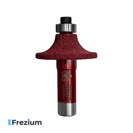 Радиусная алмазная фреза по камню "O.G.Germany" (D38xS12xH15xL62 R12 Зернистость 46; OGR381246)