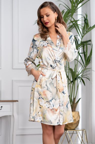 Халат женский шелковый  Mia-Amore  LUCIANNA  ЛУЧИАННА 3533