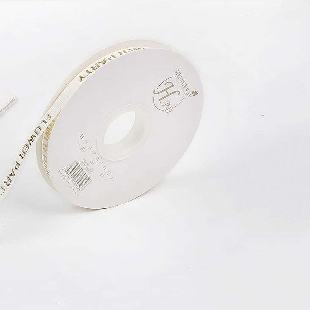 Лента шелк &quot;Party&quot; 1см*45ярд КРЕМ