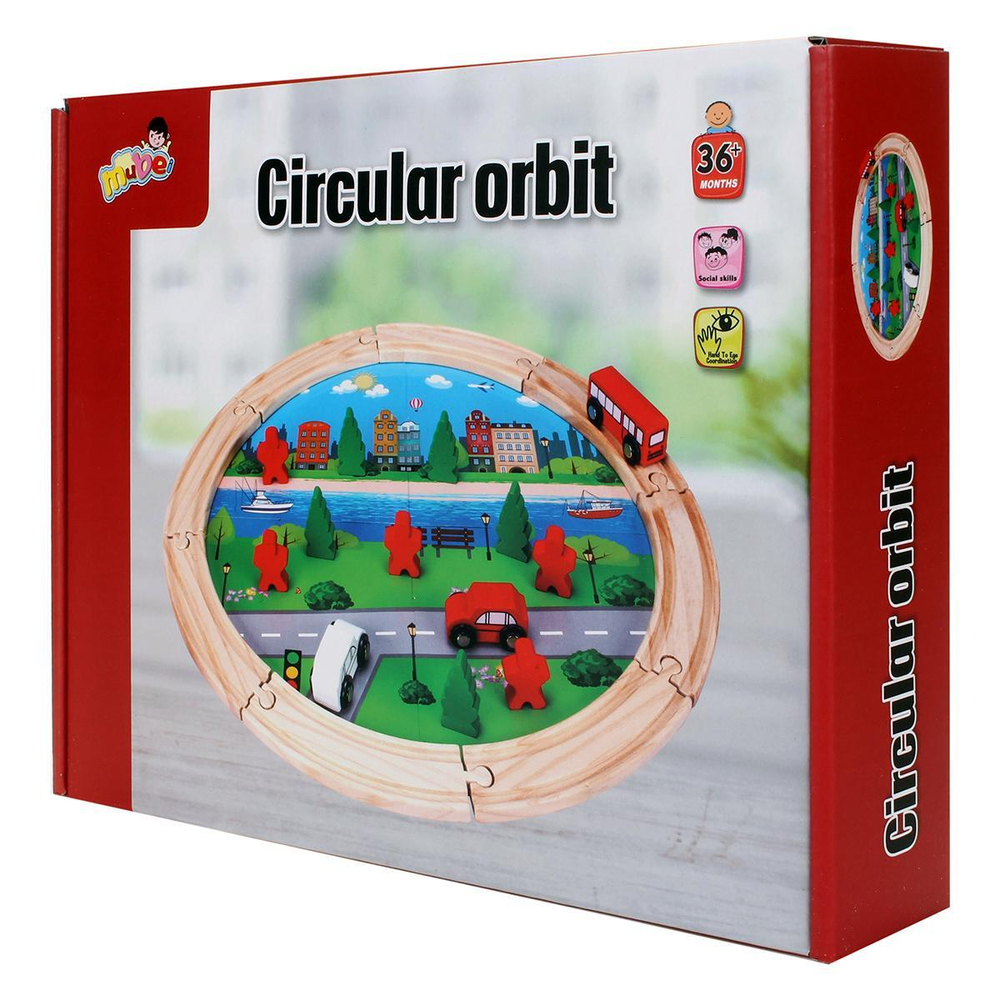 Развивающая игрушка Деревянная дорога 25 эл, коробка C-41884