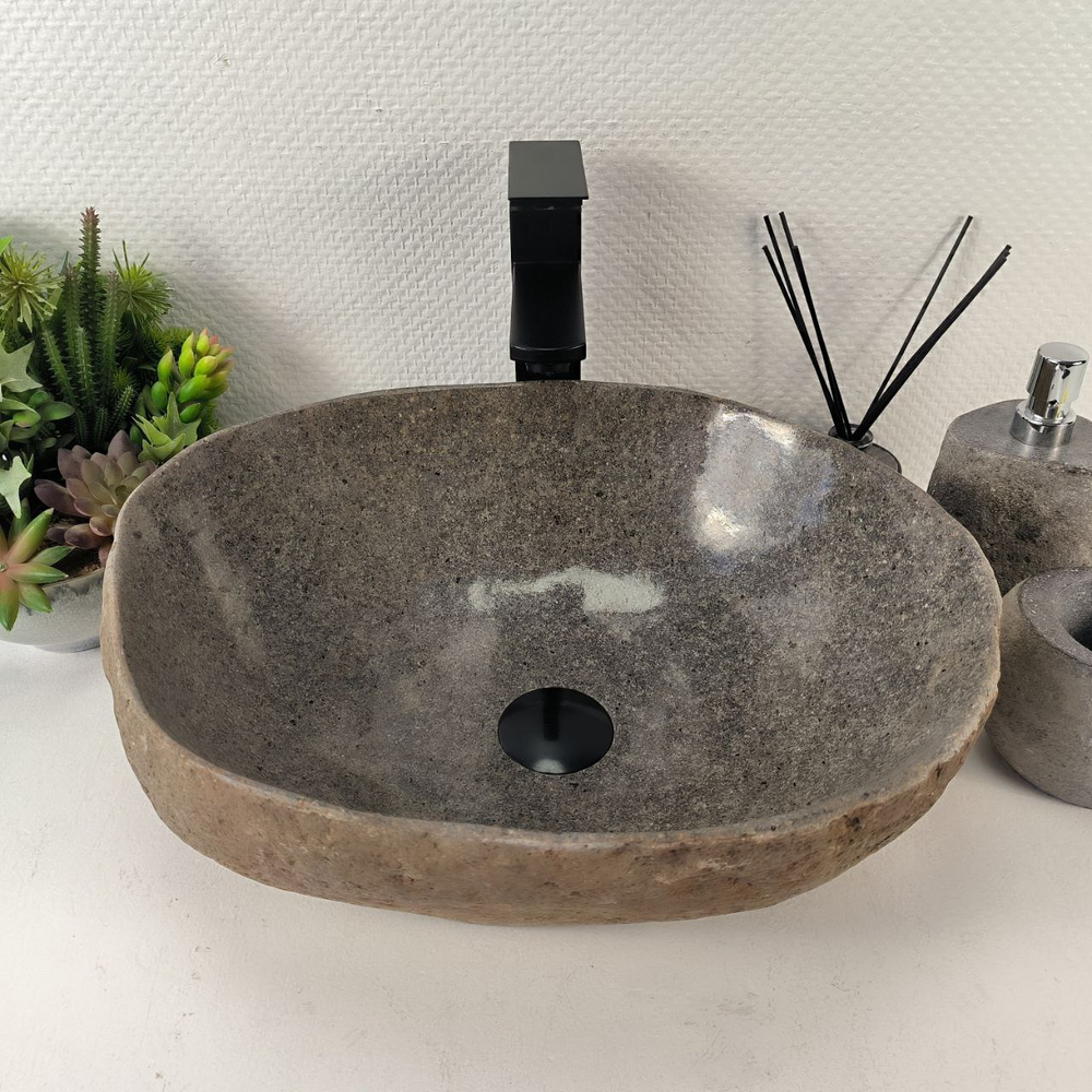 Раковина из речного камня RS-65452 45*36*15 0861