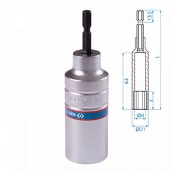 KING TONY (76C1124M) Головка для шуруповерта шестигранная 1/4", 24 мм, L = 110 мм