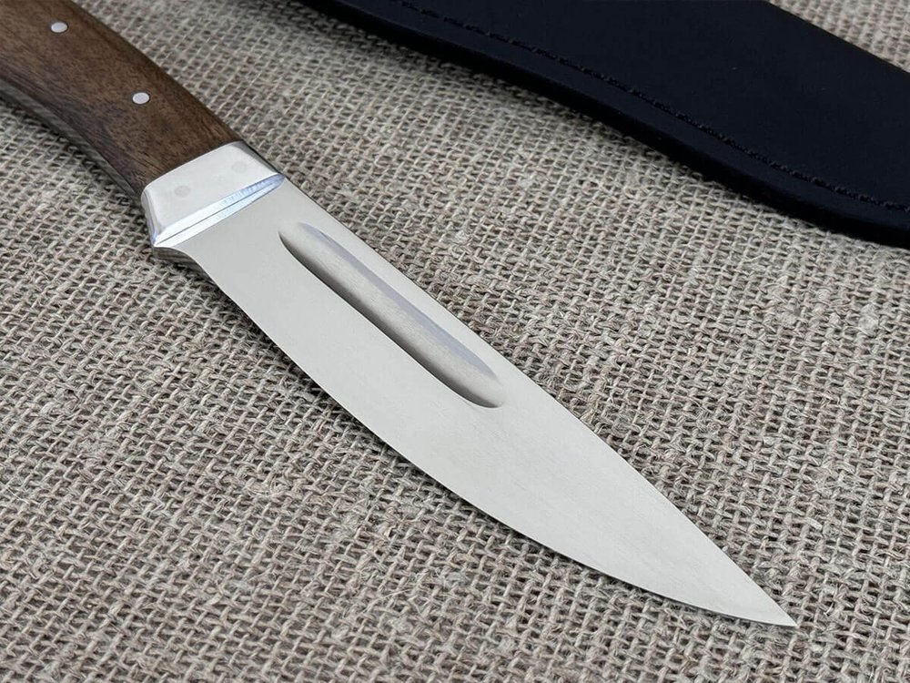 Якутский нож, цельнометаллический, сталь Х12МФ, рукоять орех