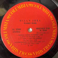 Винтажная виниловая пластинка LP Billy Joel Piano Man (USA 1981)