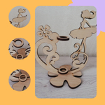 Декоративная деревянная подставка для светильника, под металлическую трубку 16мм