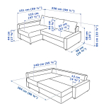 Угловой диван с функцией сна - IKEA FRIHETEN/ФРИХЕТЕН ИКЕА, 86х151х230 см, черный