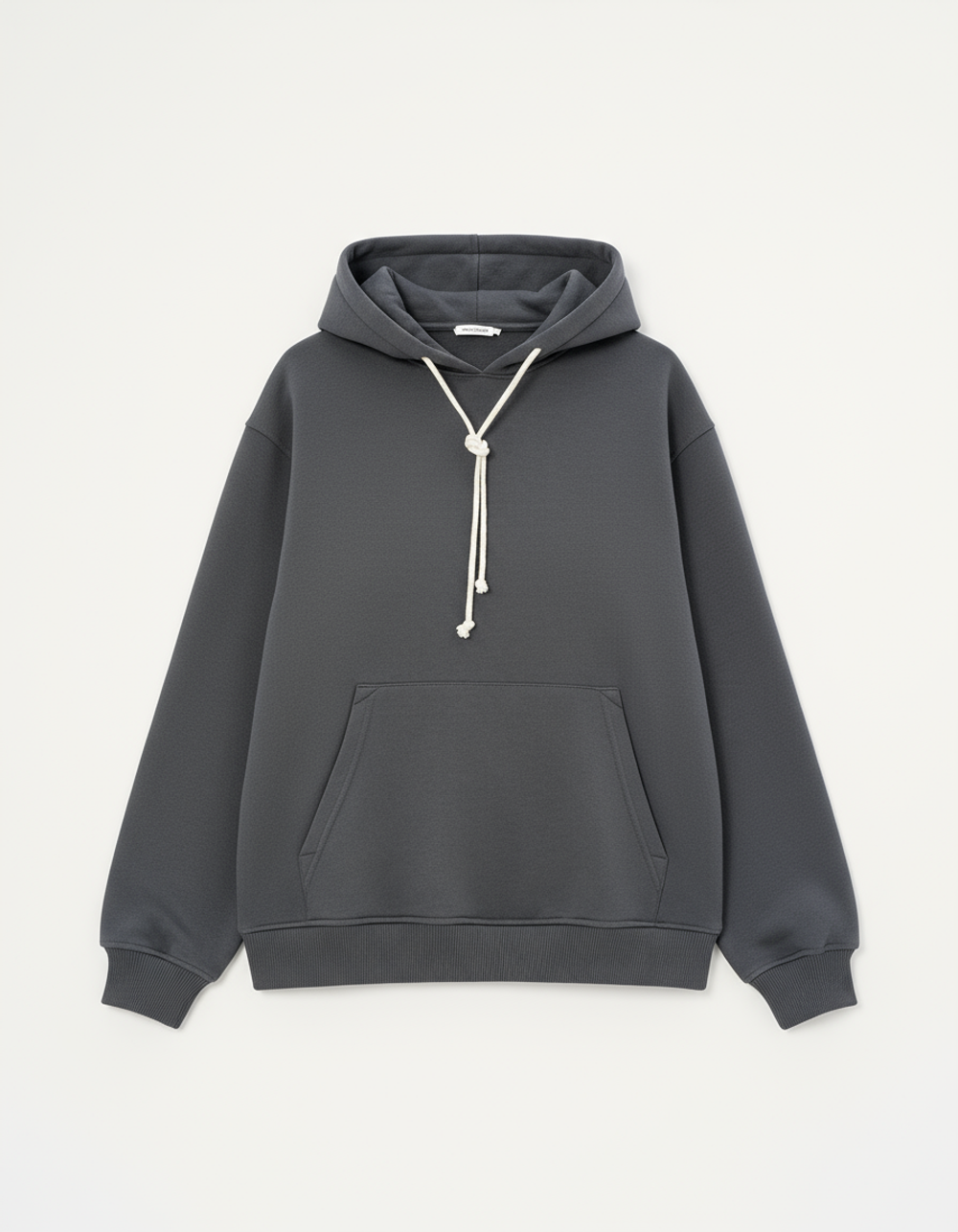 Худи boyfriend из футера с контрастным шнурком