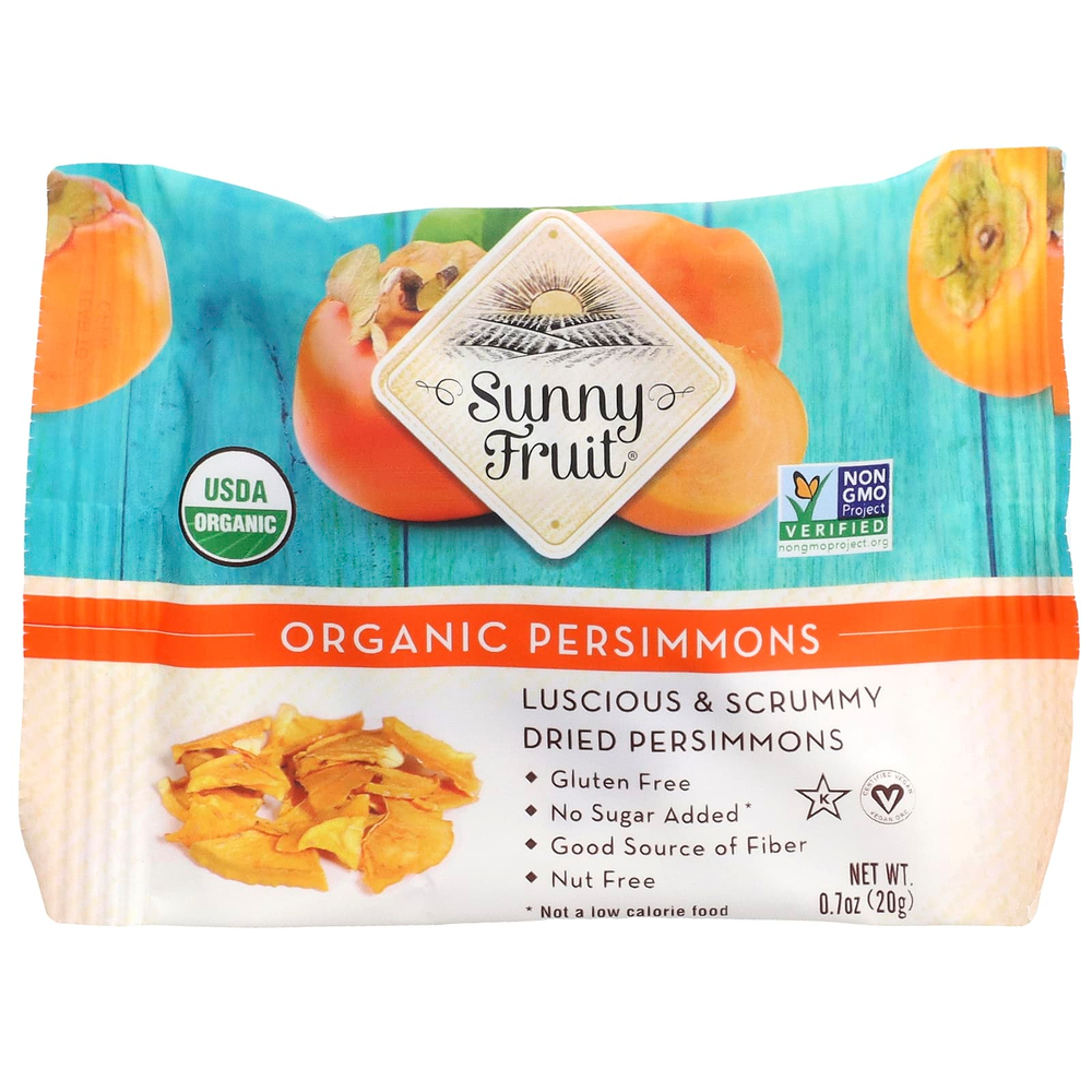 Sunny Fruit, органическая сушеная хурома, 5 порционных пакетиков по 20 г (0,7 унции)