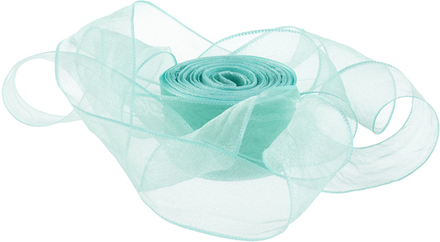 Лента органза (2,5 см*9,14 м) Нежная грация, Бирюзовый, 1 шт., 6233989