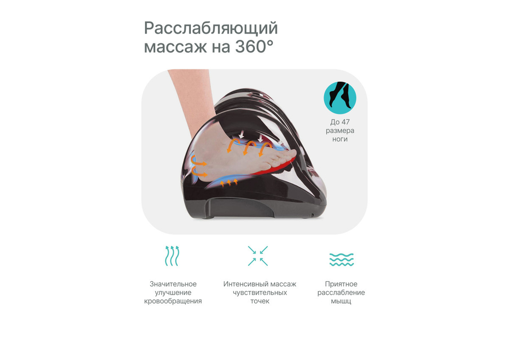 Массажер для ног CleverCare Midnight Noir, черный