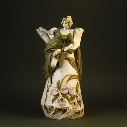 Ваза «Нимфа с орхидеями» в стиле АР-НУВО