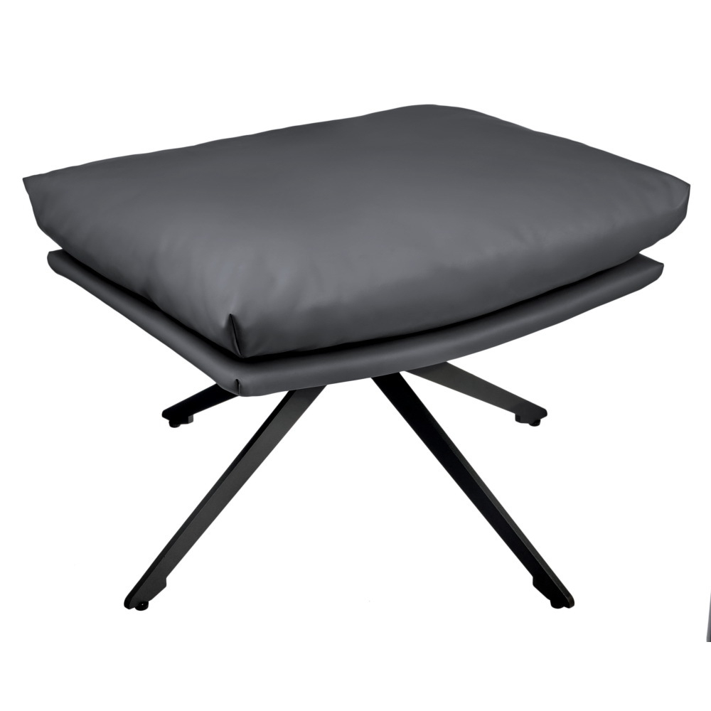 Оттоманка HUG тёмно-серый, экокожа