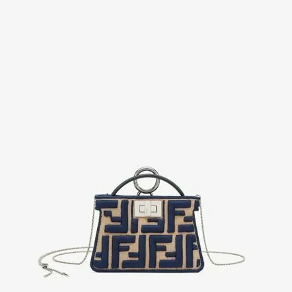 Сумка Fendi Peekaboo Iconic Mini синий