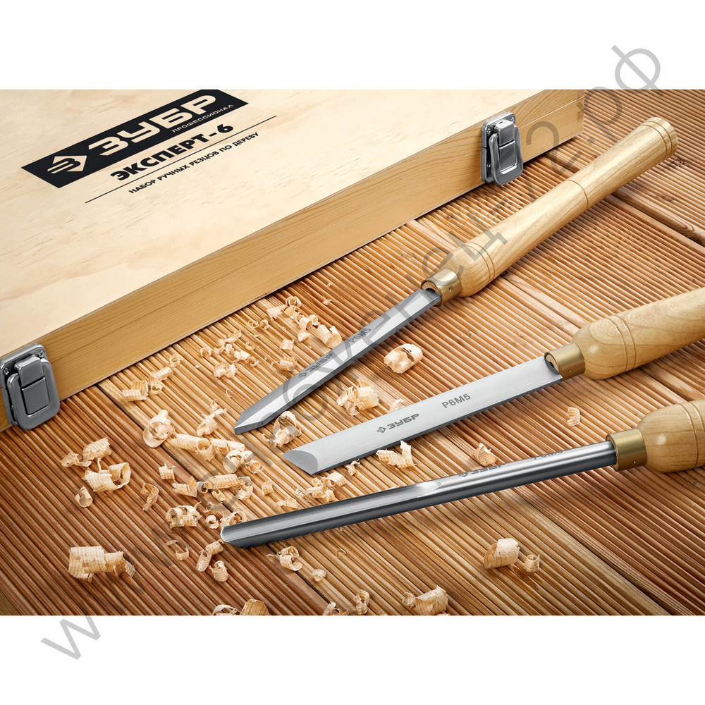 ЗУБР Эксперт-6 6 предм., Набор ручных резцов по дереву (18370)