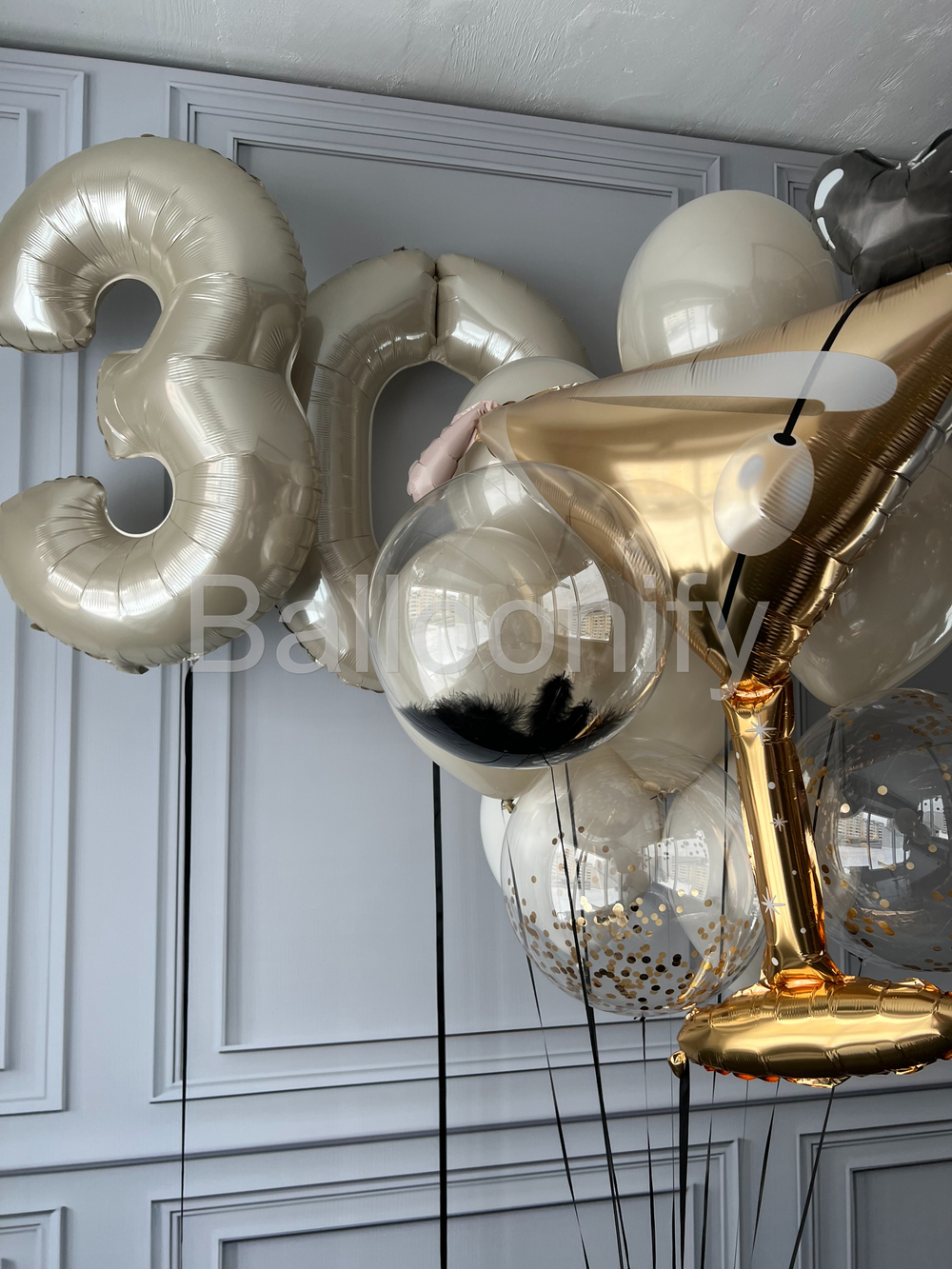 Набор шаров "Брызги шампанского" дизайн № 5