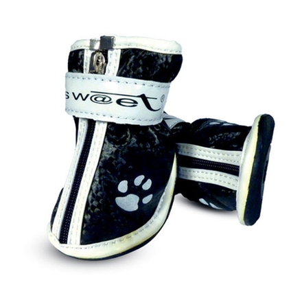 Ботинки Triol YXS083-3 для собак черные с "лапками" 50х40х50 мм (уп.4шт)
