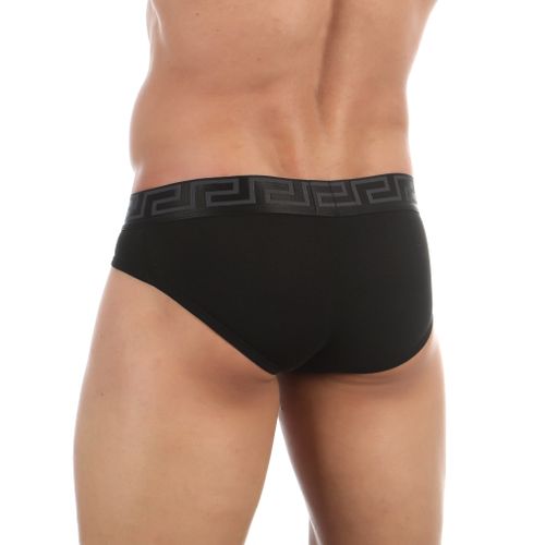 Мужские трусы слипы черные Versace