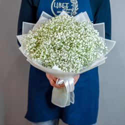 Букет белой гипсофилы